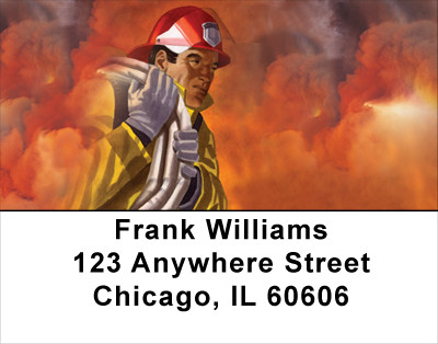 Heroic Firefighter Address Labels | LBPRO-18