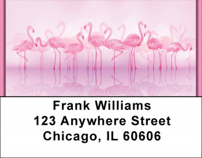 Pink Flamingo Address Labels | LBQBA-39