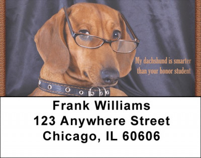 Smarter Dachshunds Address Labels | LBQBB-49