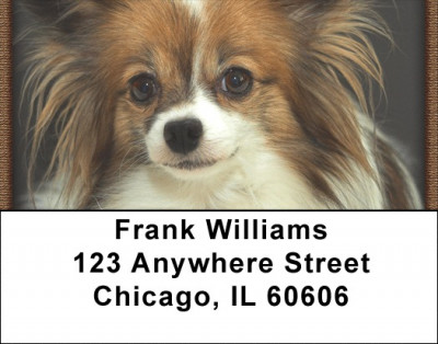 Papillon Portrait Address Labels | LBQBB-78