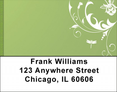 Dragonfly Filigree Address Labels | LBQBC-09