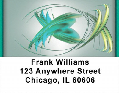 Artistic Fish Symbols Address Labels | LBQBC-27