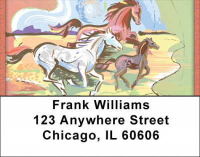 Wild Horses Address Labels | LBQBC-60