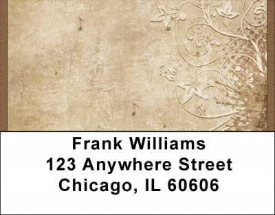 Antique Musical Garden Address Labels | LBQBE-75