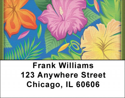 Hot Hawaiian Prints Address Labels | LBQBG-64