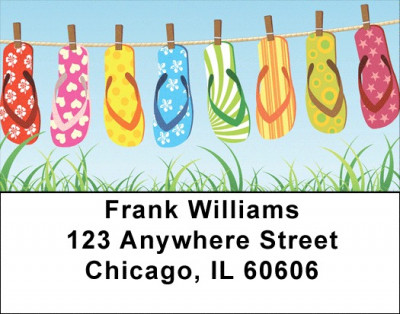 Designer Flip Flops Address Labels | LBQBH-68