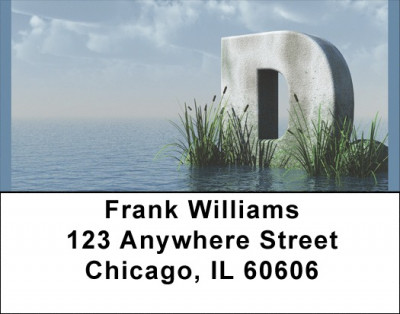 Letter D In The Sea Address Labels | LBQBK-41