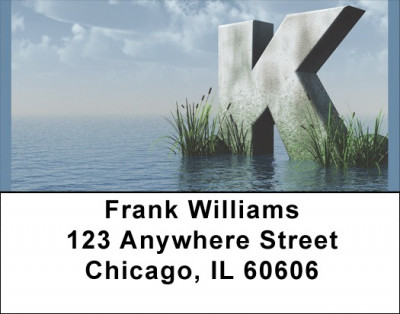 Letter K In The Sea Address Labels | LBQBK-45