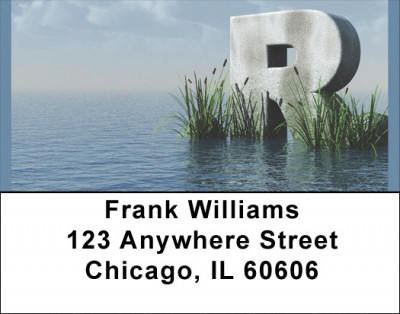 Letter R In The Sea Address Labels | LBQBK-51