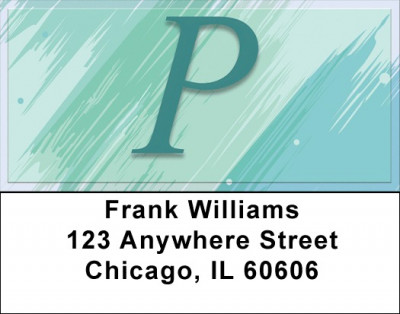 Restoration Monograms - P Address Labels | LBQBL-49