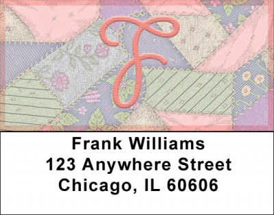 Shabby Chic Monograms - F Address Labels | LBQBL-65