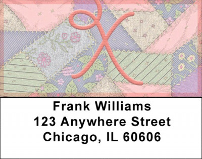 Shabby Chic Monograms - X Address Labels | LBQBL-83