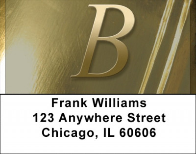 Solid Gold Monograms - B Address Labels | LBQBL-87