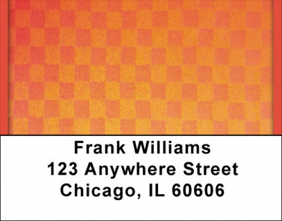 Checkered And Colorful Address Labels | LBQBM-70