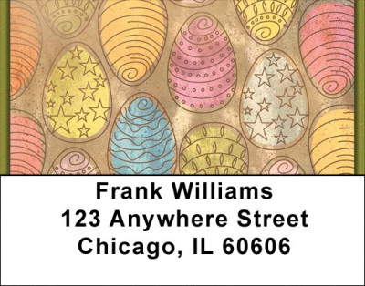 Ornate Egg Art Address Labels | LBQBM-97