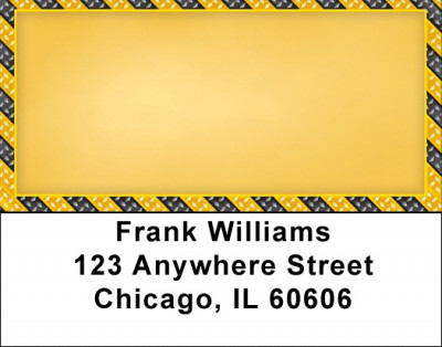 Colorful Diamondplate Address Labels | LBQBN-08
