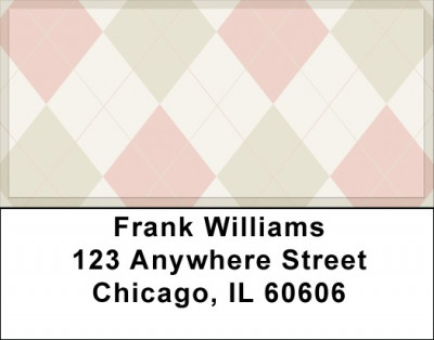 Awesome Argyle Address Labels | LBQBN-09
