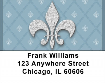 Metal Fleur de lis Address Labels | LBQBN-25