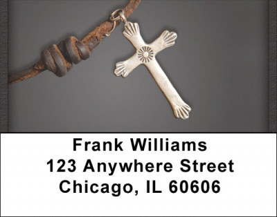 Vintage Cross Address Labels | LBQBO-82