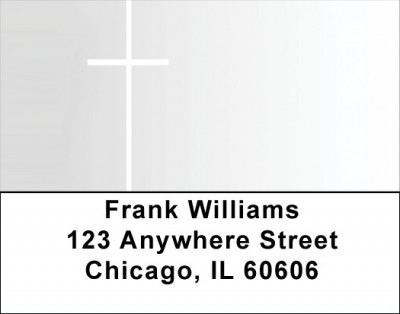 White Cross Address Labels | LBQBO-83