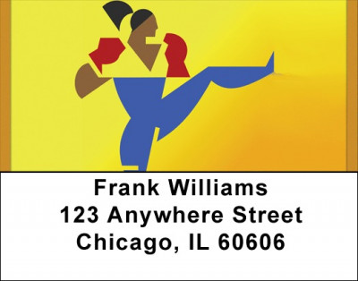 Kick Boxing Address Labels | LBQBQ-39