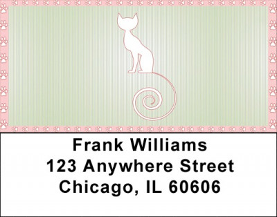Girly Kitty Cats Address Labels | LBQBQ-96