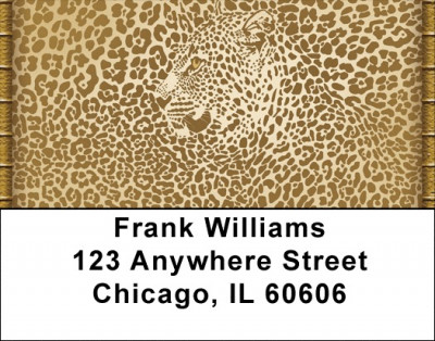 Animal Print With Faces Address Labels | LBQBQ-99