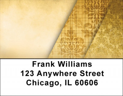 Golden Damask Address Labels | LBQBR-60