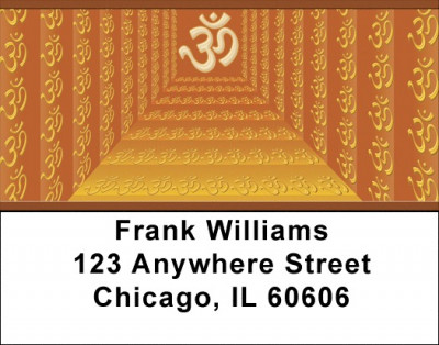The Om Symbol Address Labels | LBQBR-90