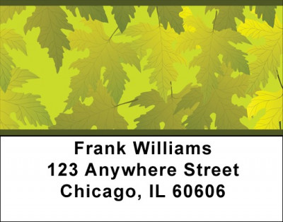 Leaves Of Gold Address Labels | LBQBS-17