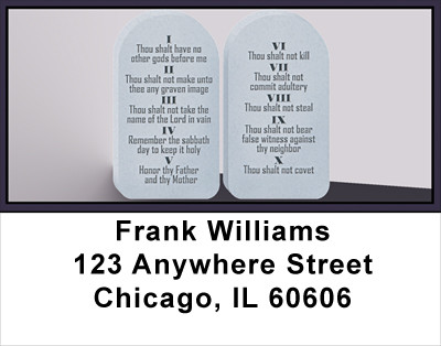 Ten Commandments Christian Labels | LBREL-23
