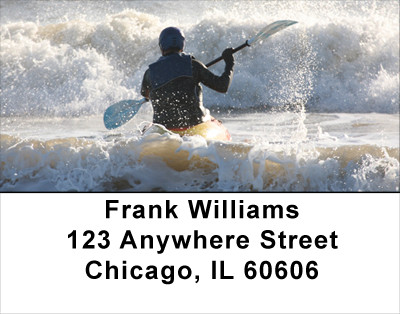 Kayak Wave Surfing Address Labels | LBSAI-07