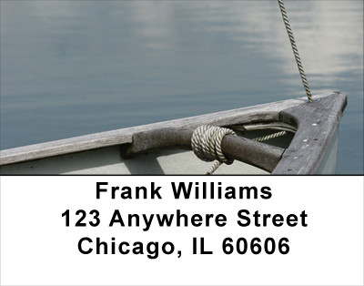 Moored Fishing Boats Address Labels | LBSAI-13