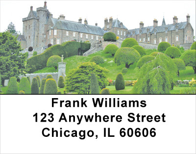 European Castles Topiary Gardens Address Labels | LBSCE-13