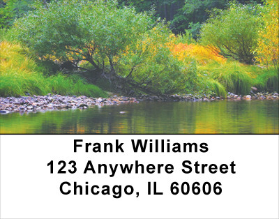 Mountain Brook In Fall Address Labels | LBSCE-44