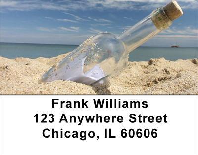 Message In Bottle Address Labels | LBSCE-56