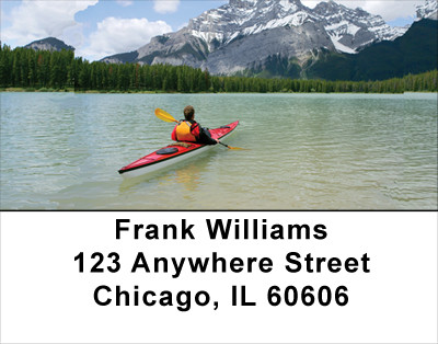 Mountain Lakes On Kayak Address Labels | LBSCE-76