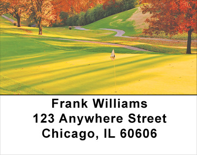 Golf Courses In Autumn Address Labels | LBSPO-41