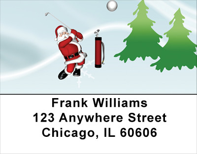 Santa's Slackin' Address Labels | LBSPO-72