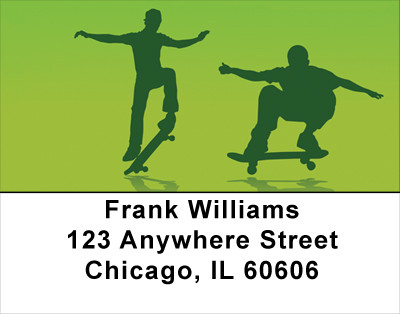 Skateboards Going Green Address Labels | LBSPO-80