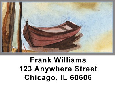 Canoe In Fall Address Labels | LBTRA-33