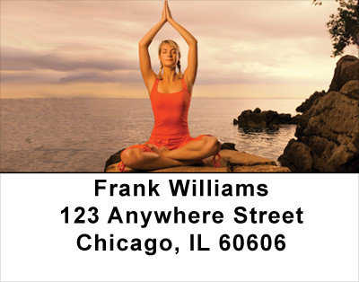 Meditation - Yoga At Sunrise Address Labels | LBWIS-03