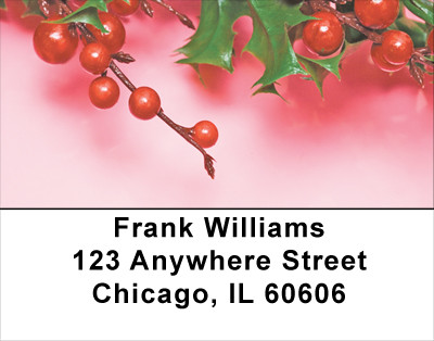 Holly On Pastels Address Labels | LBXMS-02