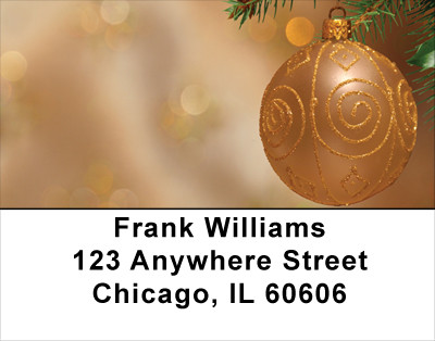 Christmas - Golden Simplicity Address Labels | LBXMS-25