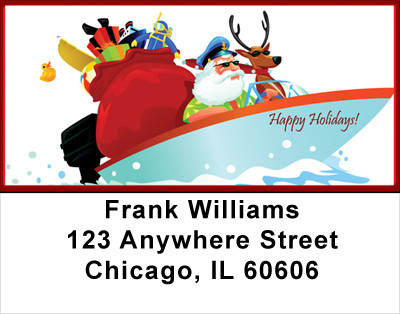 Boater's Holiday Greetings Address Labels | LBXMS-37