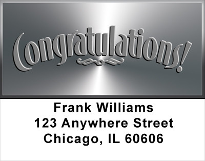 Congratulations Address Labels | LBXMS-41