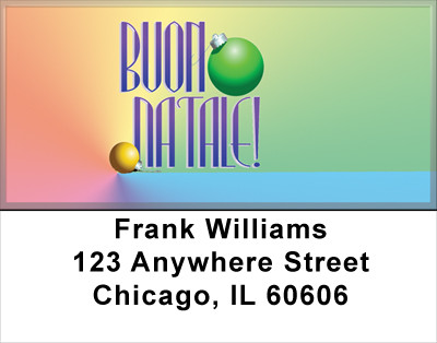 Italian Holiday Greetings Address Labels | LBXMS-45