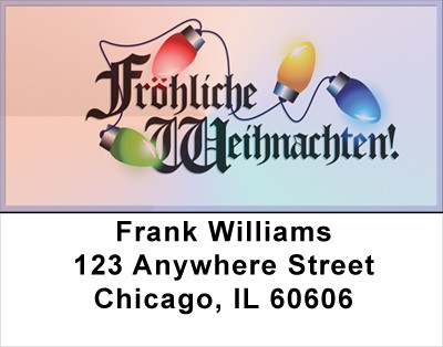Merry Christmas In German Address Labels | LBXMS-46