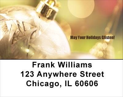 May Your Holidays Glisten Address Labels | LBXMS-54