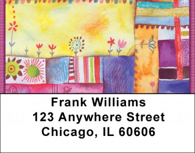 Quilt Inspired Americana Art Address Labels | LBZABS-48